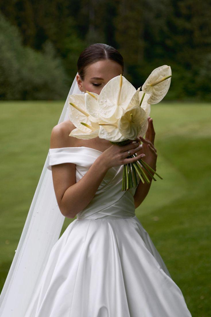 Modern Anthurium Bridal Bouquet